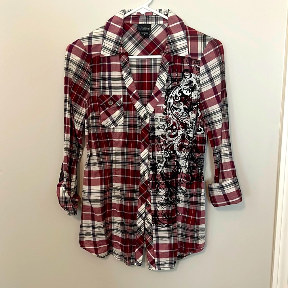 Button up plaid shirt